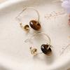 New Design Sense Crystal Natural Stone Pendant Earrings Earrings Seiko Earrings Femininity Commuter Accessories
