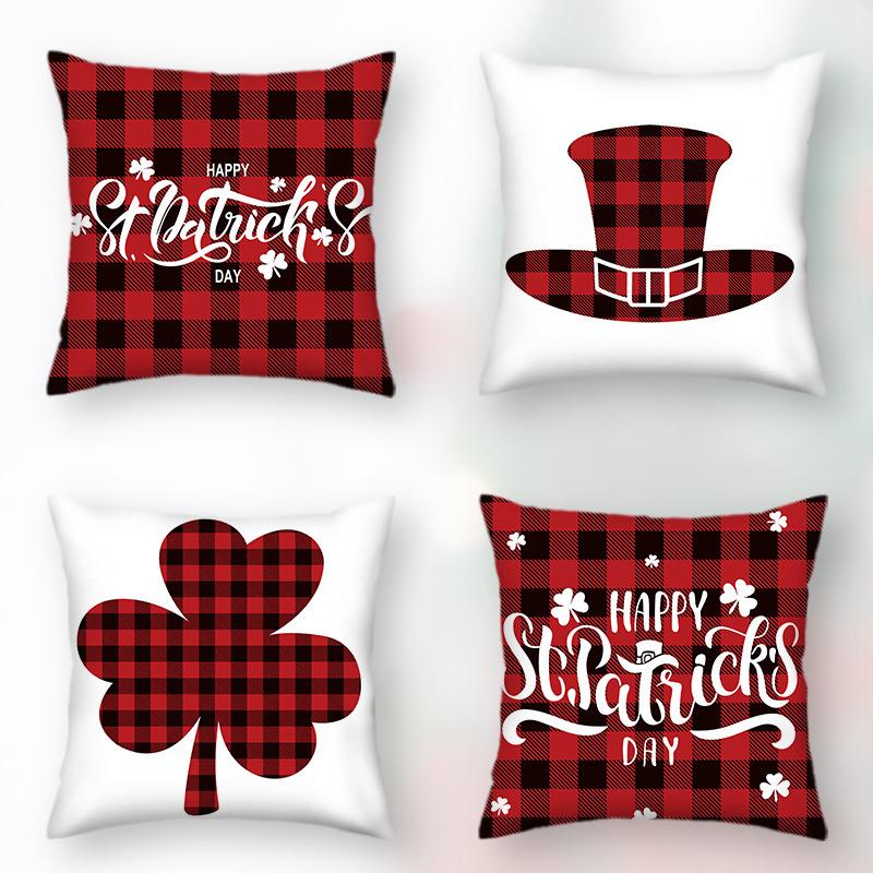 

Ins Style Christmas Decoration Atmosphere Clover Pillowcase Sofa Holiday Gift Car Office Pillowcase Pillowcase 45*45cm