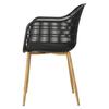 PLASTIC CHAIR black Becker OPENWORK metal base