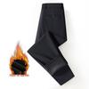 XueZhongFei Men's Fleece-Lined Straight-Leg Pants