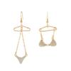 New Creative Personality Dissymmetry Bikini Drop Dangle Earrings for Women Sexy Fashion Gold Color Zircon Jewelry Accessories
