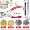 Eyelets Grommet Tool Kit, 1205 Pieces, 1/4 Inch Gold And Silver Eyelets With Washers,For Leather, Belt, Shoes, Crafts