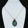 Abalone Shell Pendant Copper Wire Wrapped Pendant Gemstone Jewelry Handmade Pendant Gifts For Her Copper Jewelry Rainbow Moonstone Pendant