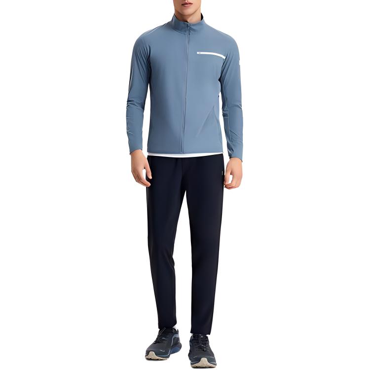 Fila Solid Color Stand Collar Knitted Sports Jacket Men Jackets Blue A11M321507F-DB