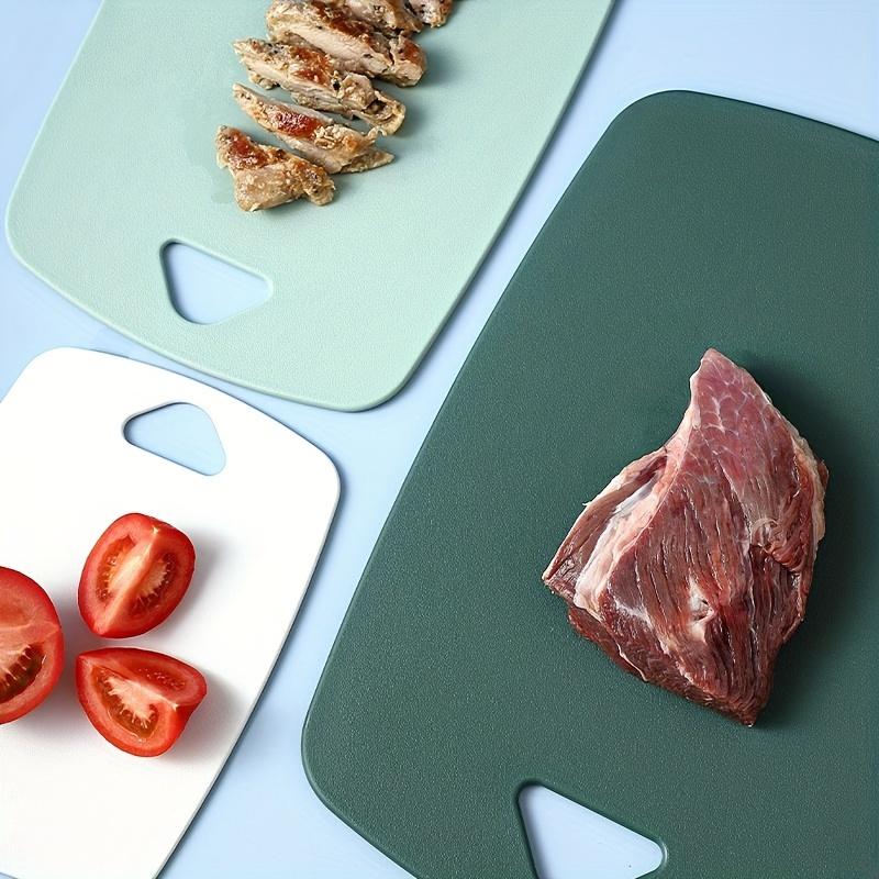 3-Piece Plastic Cutting Boards-Thick,Durable Meat,Vegetable,and Fruit Cutting Boards with Easy-to-Grip Handles-Dishwasher-Washable Kitchen Essentials