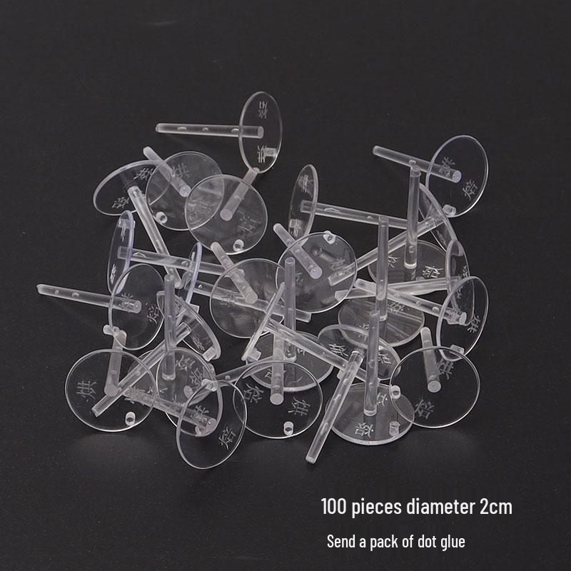 100 Clear Plastic Figurine Stabilizer Inserts for Cake Decorations