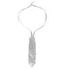 Fashionable Necktie Necklace Encrusted Crystal for Actor Actress Stage Shows Meetings Dinners Celebrations