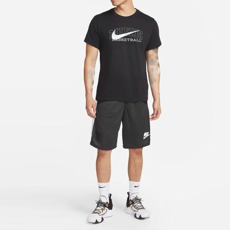 Nike T Shirts Men's Black Crew Neck Moderate Straight Fit DR7643-010