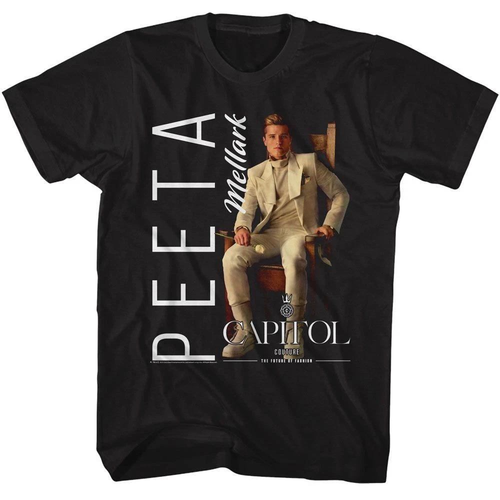 Hunger Games - Capitol Couture Peeta - American Classics - Solid Black Adult Sho XXXL