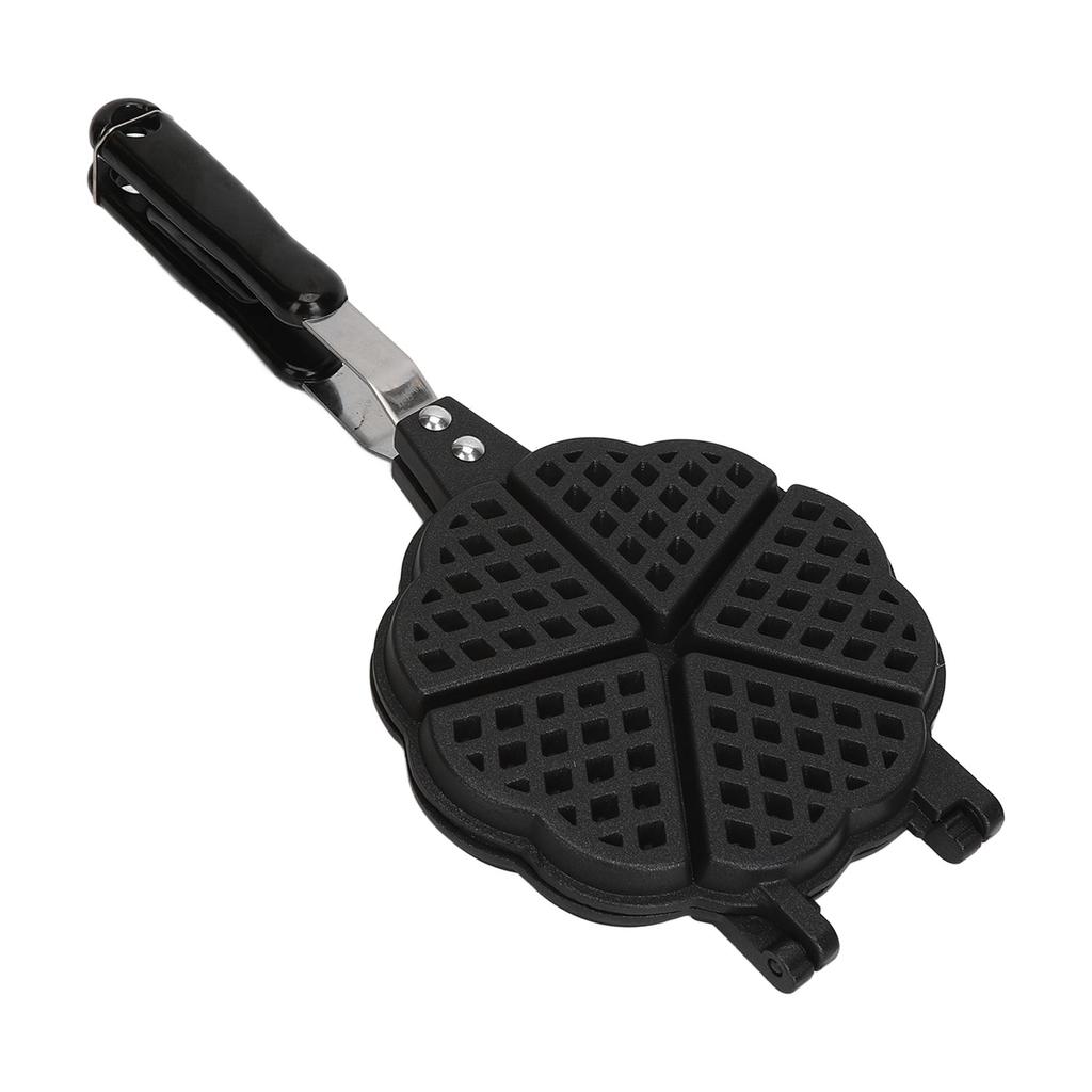 5.9in Waffle Maker Pan Aluminum Alloy Plastic Easy To Clean Mini Waffle Maker for Waffles Sandwich