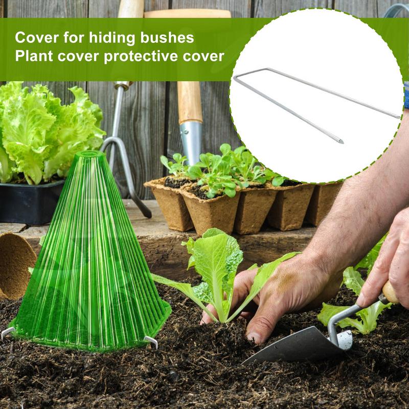 1PC Garden Plant Cloches Cover Reusable Square Plant Growth Box Against Snails Weather Influences Green Plant Protection Cover
