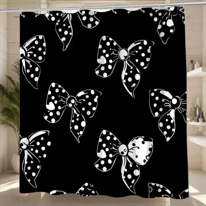 1pc Bathroom Shower Curtain, Comic Strip Design, Anniversary Shower Curtain, Includes 12 Hooks, 180x180cm Bathroom Curtain for