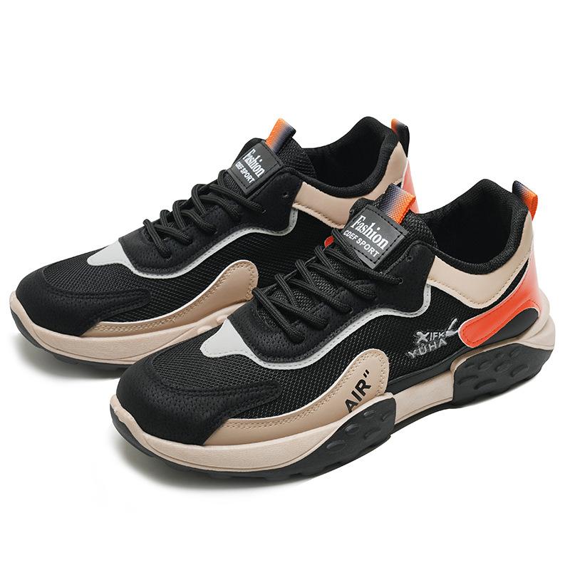 

Сетчатые мужские туфли лето новая расцветка спортивная обувь дышащие, легкие и удобные на толстой подошве уличная повседневная обувь 44