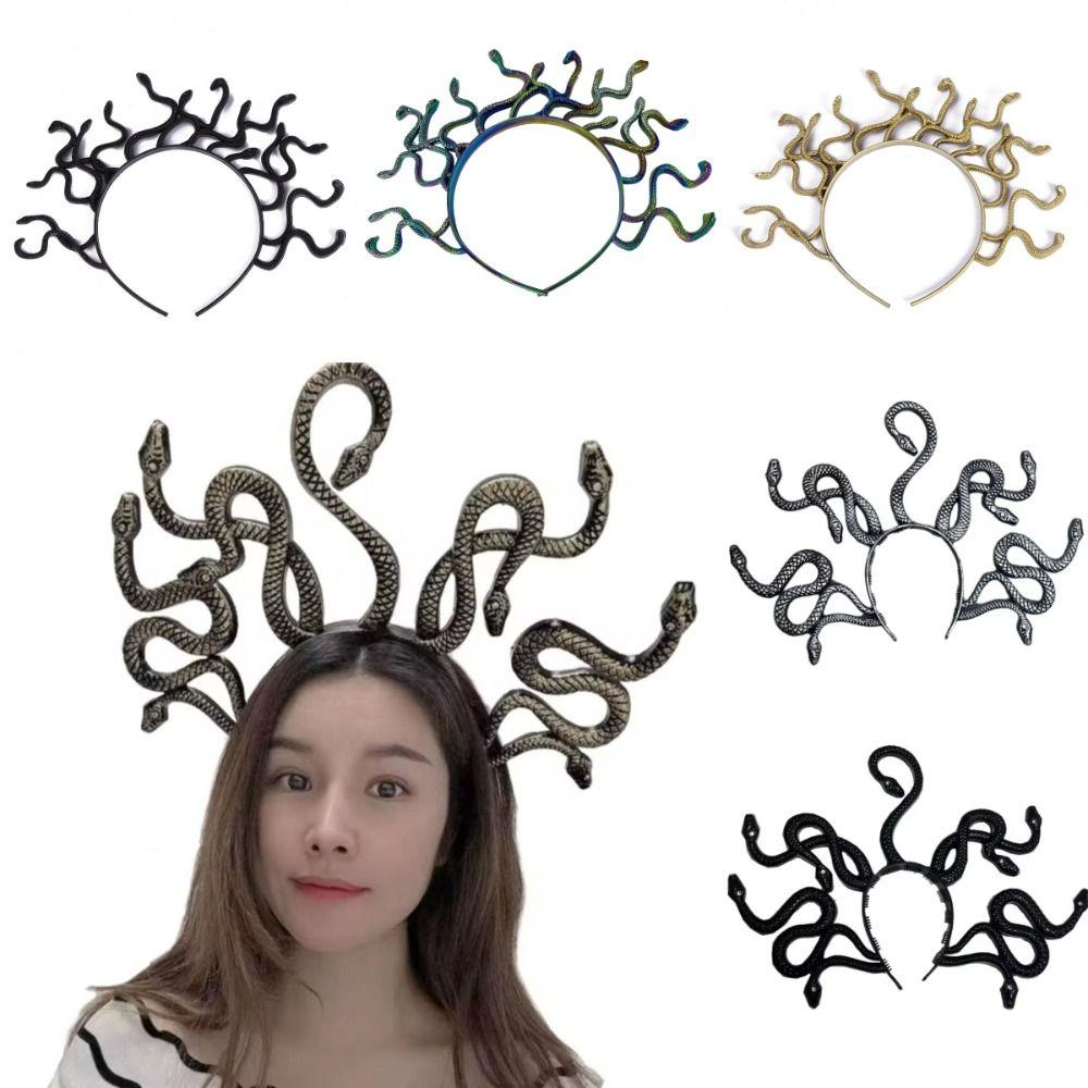 Colored Halloween headband Greek Mythology Cosplay Prop New Snake Hair Hoop Party Supplies
