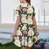 Girl Summer Dress Color & Print Short Sleeve Dress With Pocket Casual Dress Shorts Sleeve Party Dress Easter Day