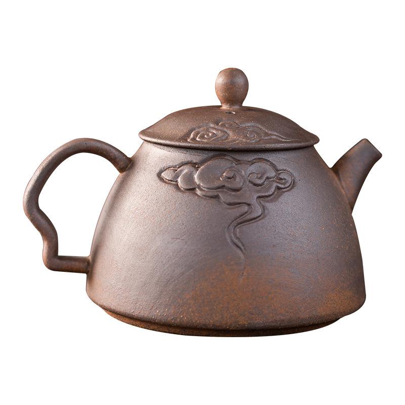 Retro Raw Ore Rough Pottery Tea Pot Chinese Handmade Tea Set Single Tea Kettle Small Kungfu Teapot Teaware