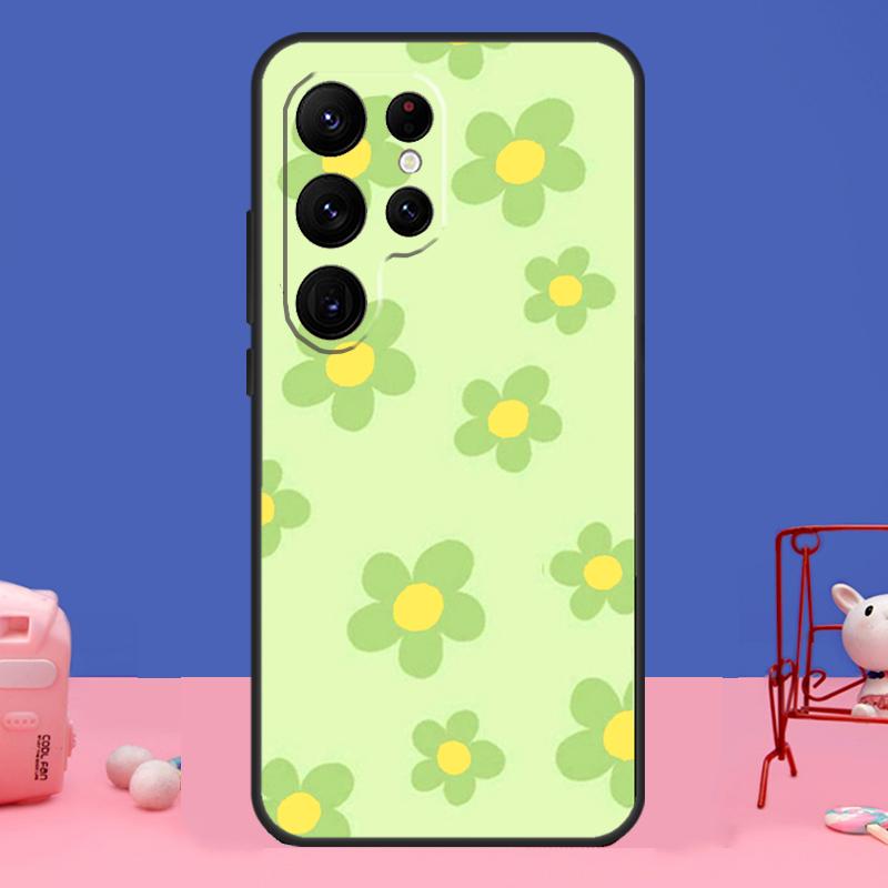 Groovy Flowers Hippie Bohemian Case For Samsung Galaxy S23 S22 S24 Ultra S8 S9 S10 Plus Note 10 20 Ultra S20 S21 FE Cover