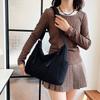 Women Corduroy Large Capacity Stylish Crossbody Bag Adjustable Strap Tote Handbag Trendy Satchel Bag Outdoor Travel Bag