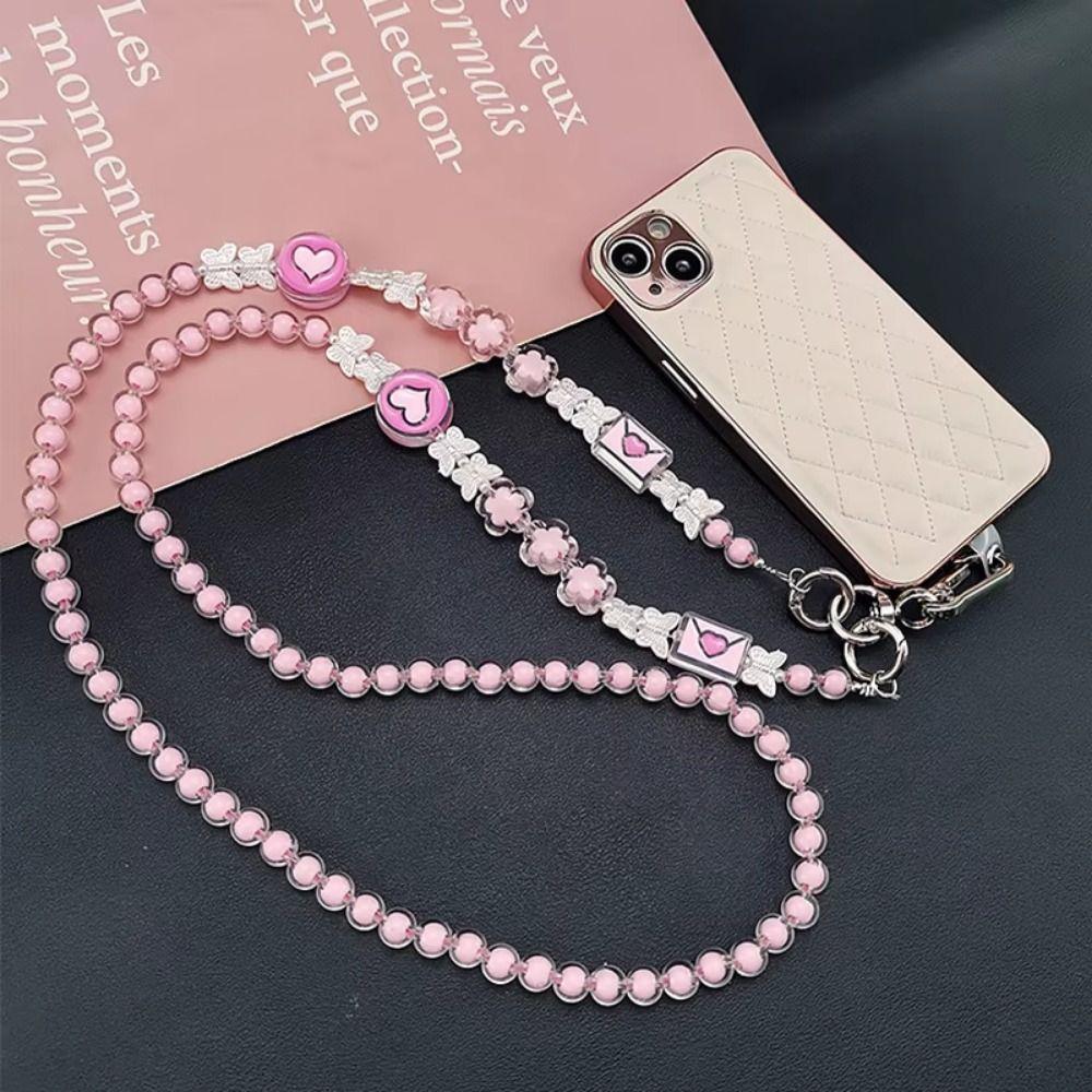 

Bear Crossbody Phone Strap Beads Phone Neck Straps Mobile Phone Lanyard Hanging Ornaments синій