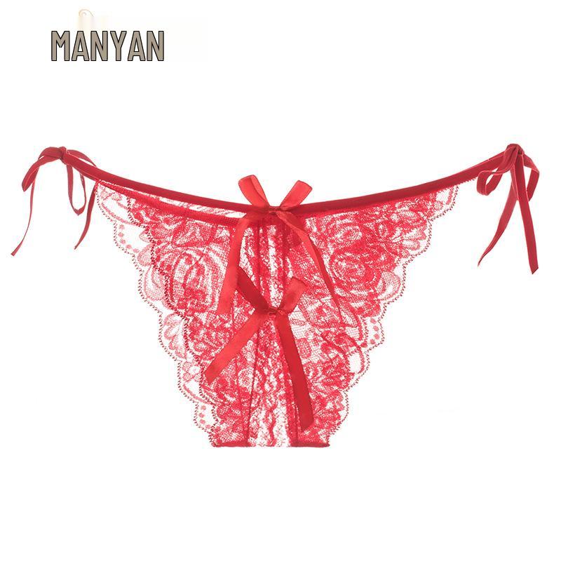 Seductive Japanese Lace Open Crotch Panties Set