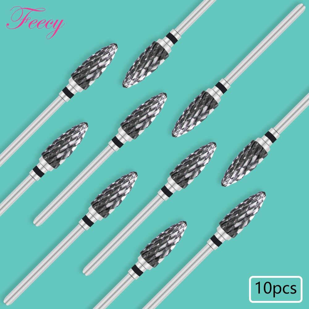 10PCS Milling Cutter For Manicure Set Ceramic Nail Drill Bits Cutters for Removing Gel Varnish Manicure Machine Accessories Mill