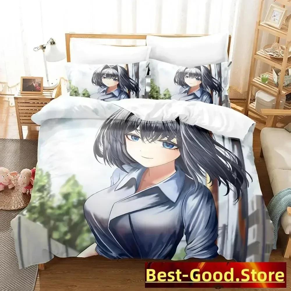 Ouro Kronii Bedding Set Single Twin Full Queen King Size Bed Set Adult Kid Bedroom Duvetcover Sets Anime Parure De Lit Bed