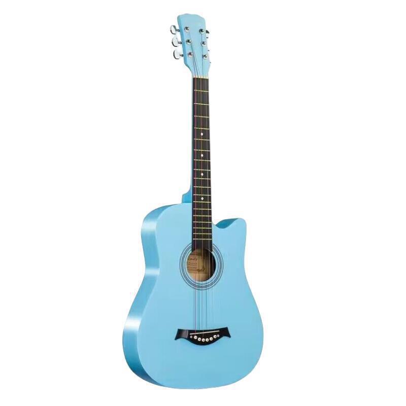 Začátečnická lidová kytara - Velké množství lípového dřeva Cvičný nástroj