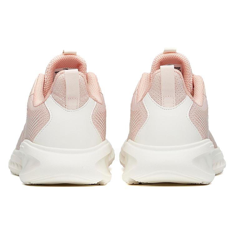 Anta Cushioning Slip Resistant Abrasion Resistant Low Top Running Shoes Women's Pink White 122135568-3