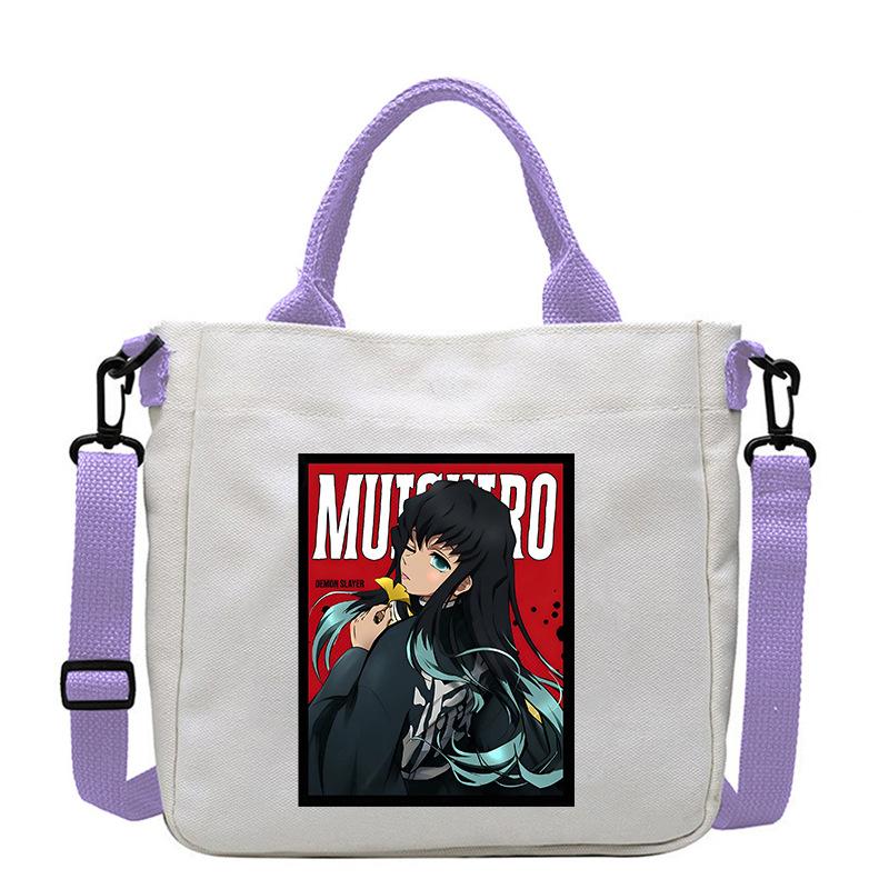 Japan Cartoon comicsTokito Muichiro Demon Slayer Print Canvas Bag Fashionable Everyday Shoulder Bag Crossbody Bag for Women 7555
