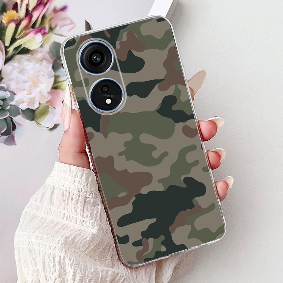For Oppo Reno8 T Phone Case Reno 8T 5G 4G CPH2481 CPH2505 Elegant Floral Cat Soft Silicone Transparent TPU Lightweight Cases