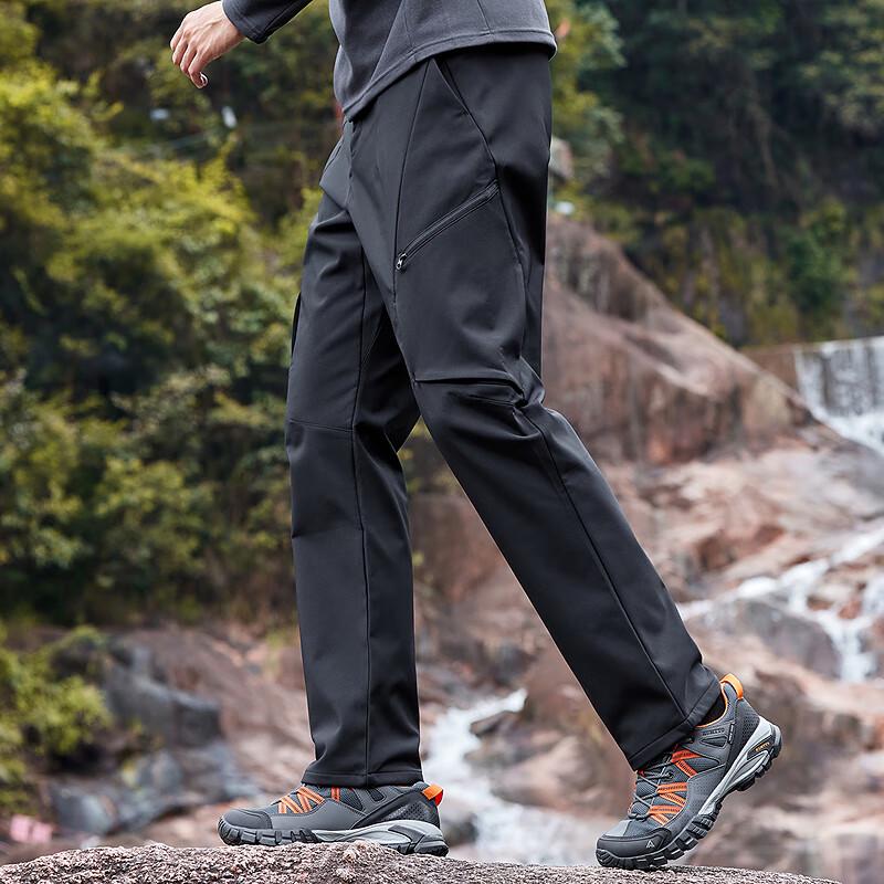 FAPAI Pánské fleecem podšité cargo kalhoty s rovnými nohavicemi