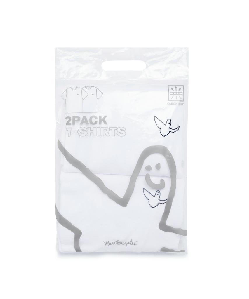 MARK GONZALES Angel Cool Cotton 2-Pack Short Sleeve T-Shirt - White