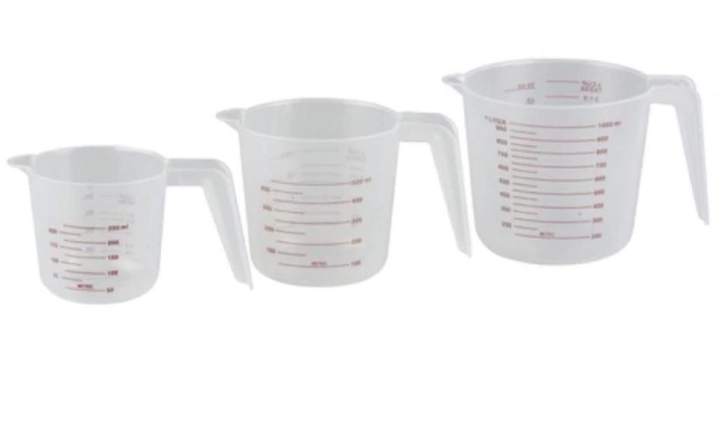 juego de 3 jarras medidoras de 250/500/1000ml
