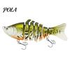 9.5CM/13.7G Multi-Jointed Fishing Lure with Hooks, Slow Sinking 7-Section Swimbait, Bionic Hard Artificial Bait for Freshwater Saltwater Fishing