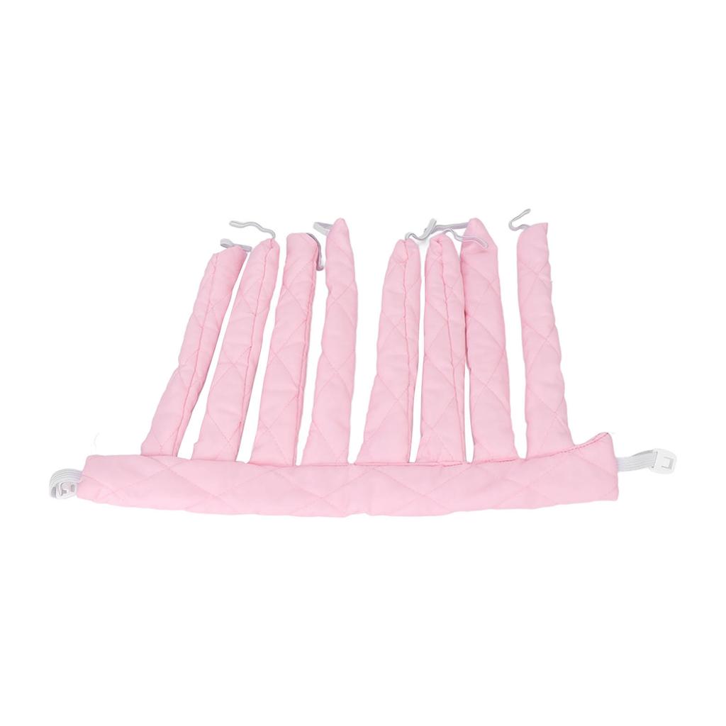 Heatless Curling Rod Sleeping Hair Curl Styling Roller Ribbon for Women Girls Extra Long HairPink