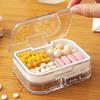 Portable Pill Box Moisture-proof Pill Storage Box Portable 3-in-1 Pill Cutter Storage Box with Moisture-proof Design for Tablets