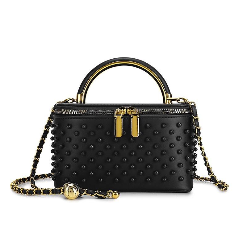 Niche pearl portable small box bag women's new versatile chain bag fashion shoulder messenger bag