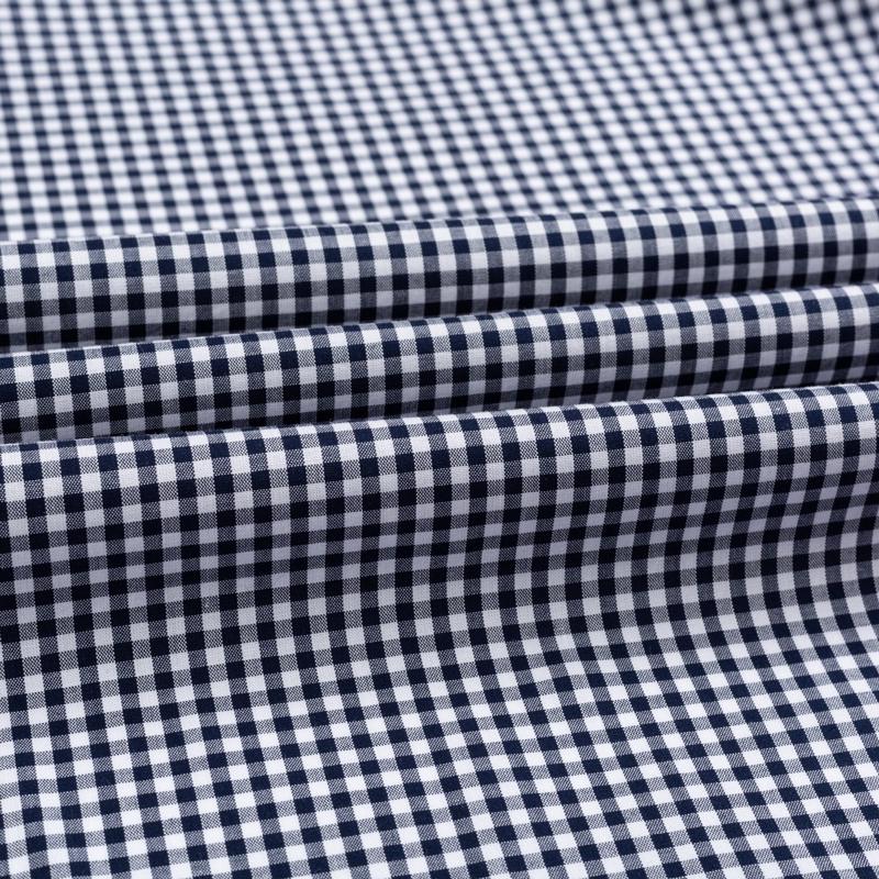 Men's Standard-Fit Long-Sleeve Casual Checked Shirt Single Patch Pocket Button-down Collar Comfortable 100% Cotton Gingham Shirt