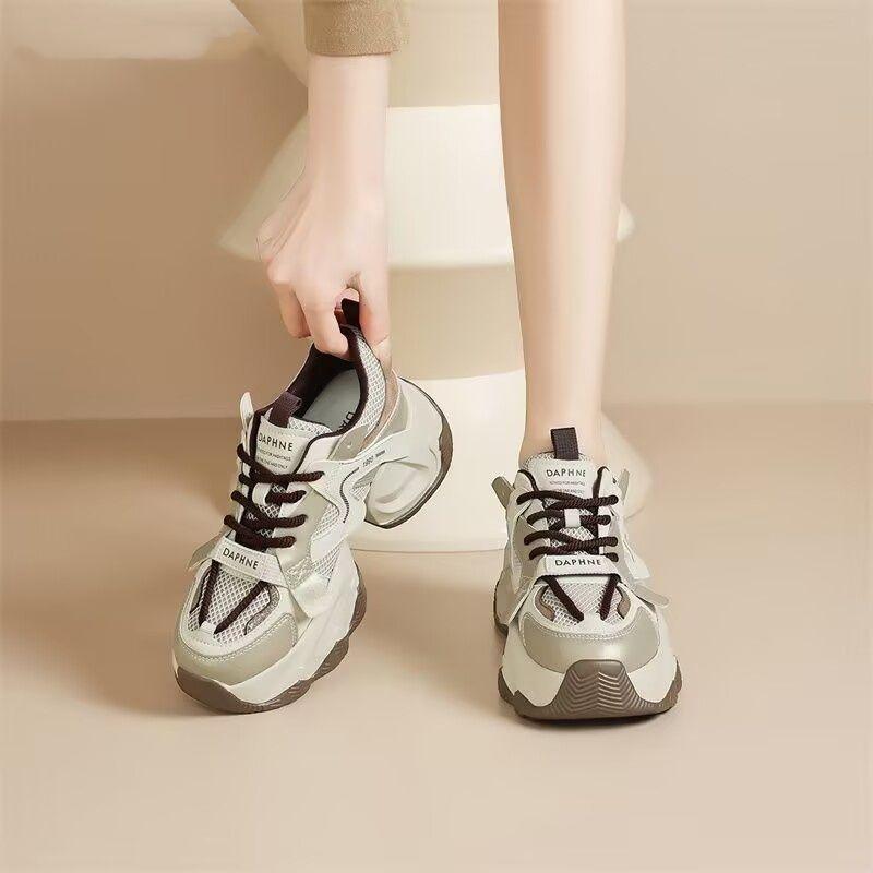 Popular increase, dad shoes women's autumn 2025 new fashion shows thick-soled high muffin thick-soled casual women's shoes trend