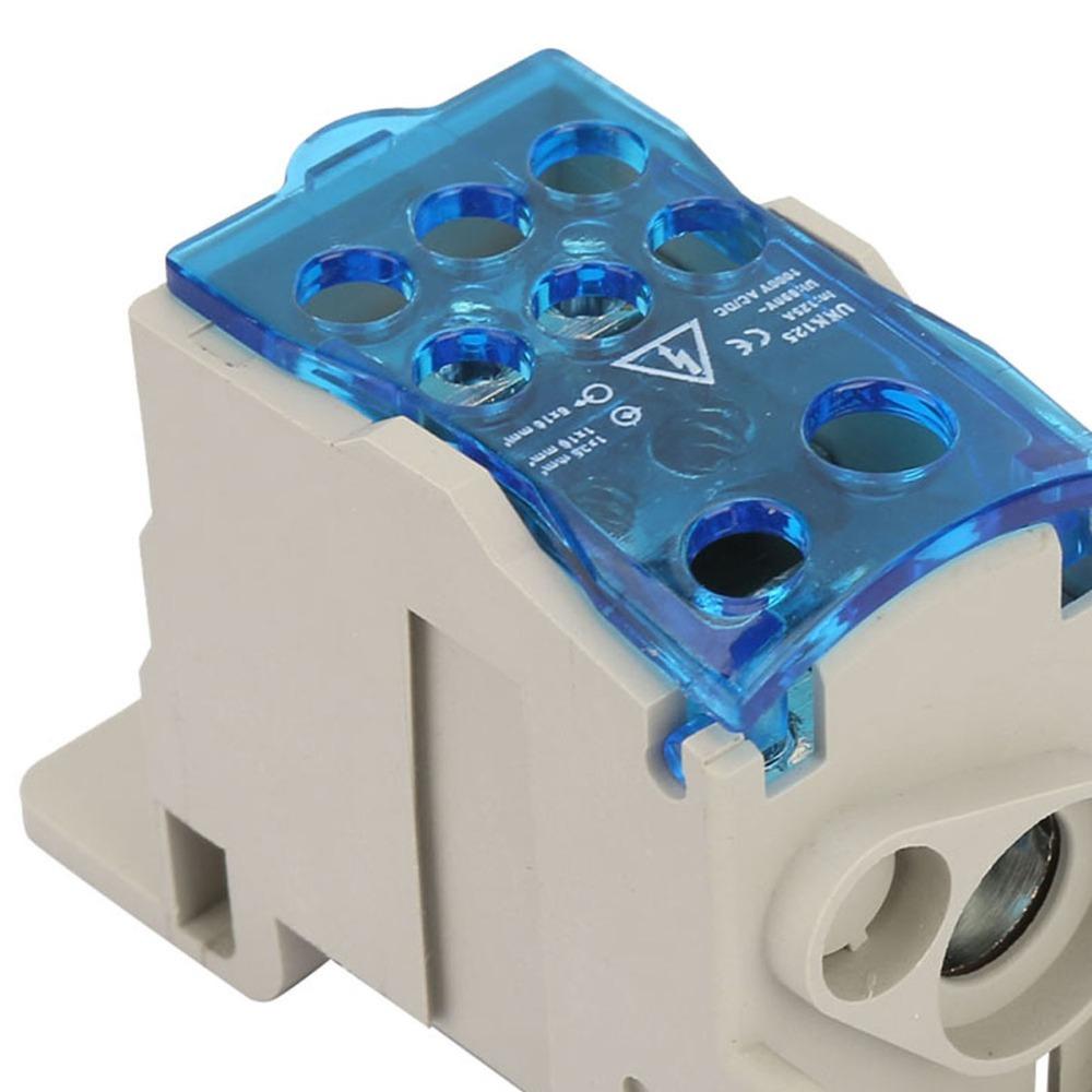 Brass Conductor Terminal Block Distribution Box Blue Junction Box  Power Distribution Cabinets