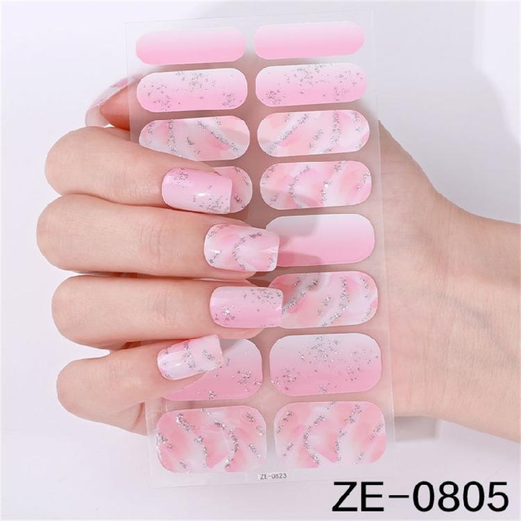Gels Nail Sticker French Tip Nails Polish Strips Manicures Sticker Waterproof Gels Nail Wraps Gels Nail Strips