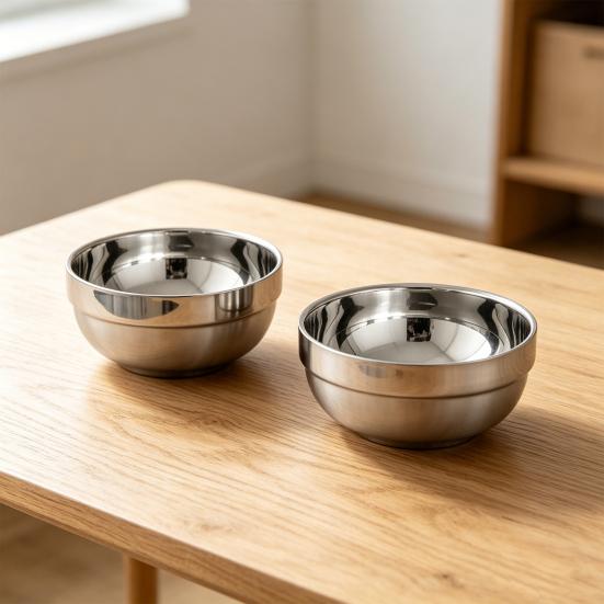 Stainless Steel Bowls Double-Wall Insulated Bowl Large Capacity Deep Mixing Bowl for Soup Cereal Salad Noodles Rice