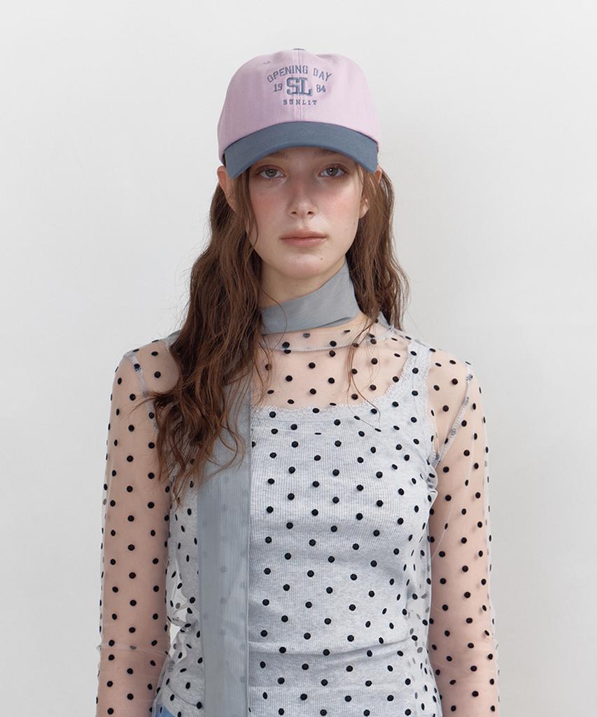 Sseonlis Symbol Logo Ball Cap (Pink/Charcoal)