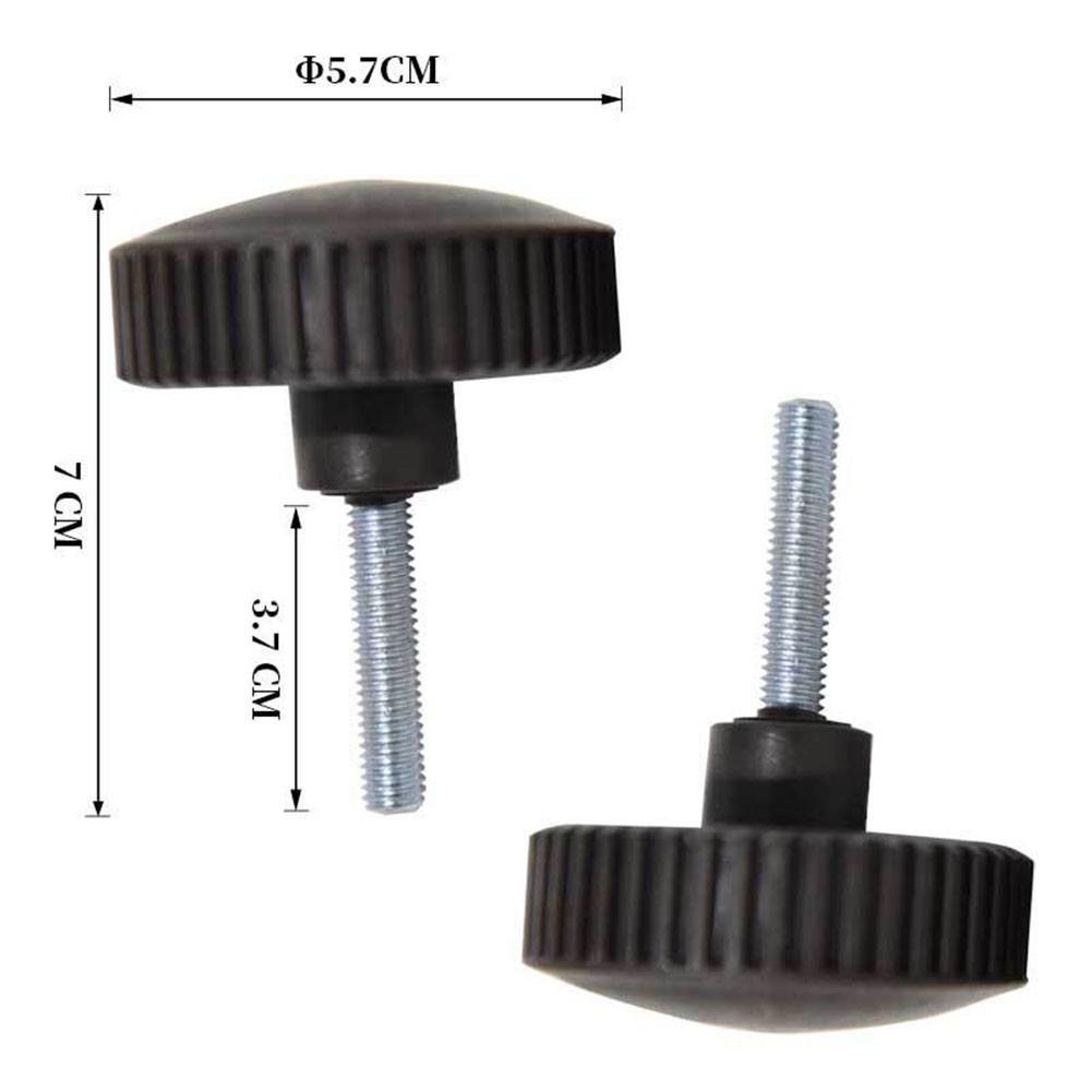Pair of Black Plastic Screws for Attaching For Garden Swing Canopy Frame
