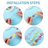 Sturdy Beadable Keychain Designs Pack  60 Pcs Metal Rods Resealable Bags and Cards for Unique Pendant Craft Supplies