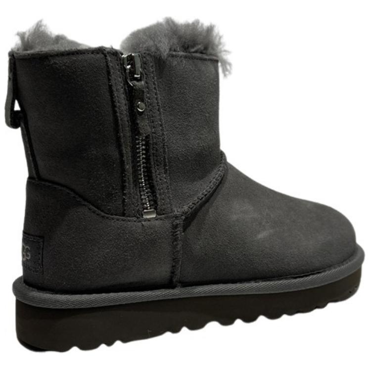UGG Short Snow Boots Women's Charcoal Gray 1118853-CHRC