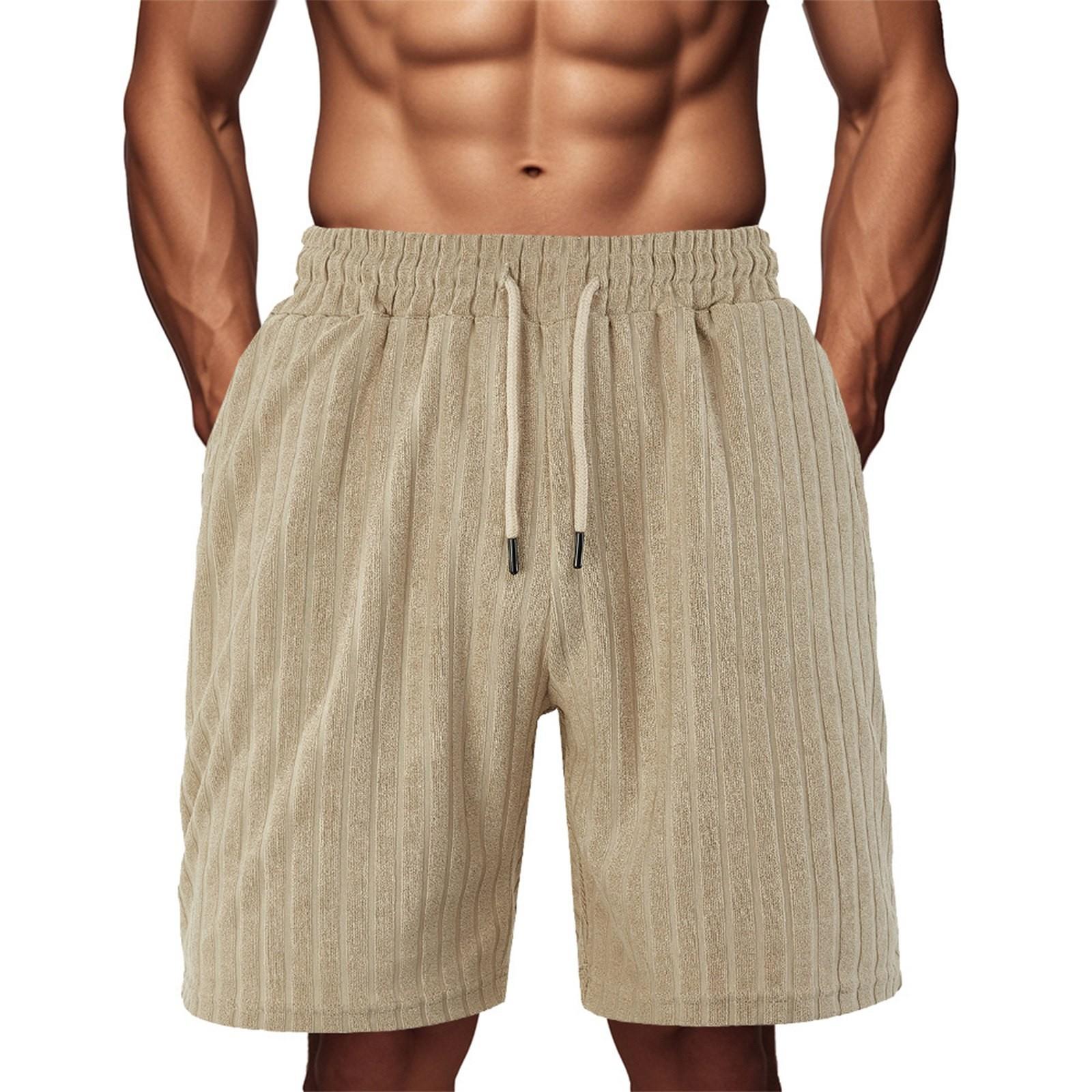 

Мужские летние однотонные повседневные спортивные шорты из быстросохнущего дышащего материала XL хаки