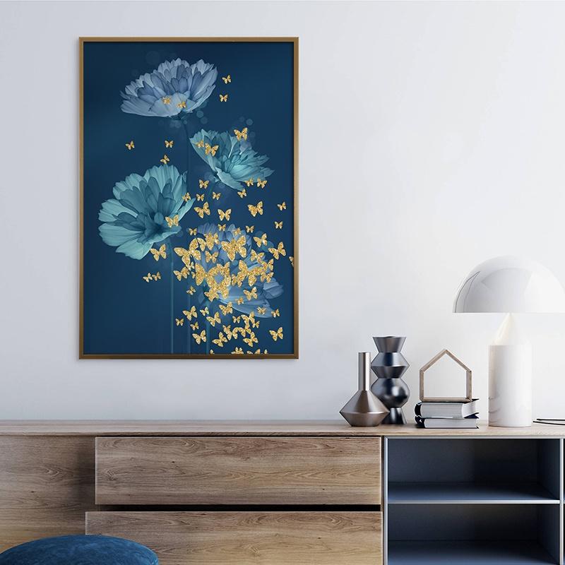 Poster For Living Room Decoration Modern Style Wall Art Decoration Canvas Oil Painting Peacock Elk Goldfish Flower Canvas Pictures