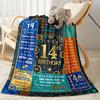 14th Birthday Celebration Blanket Soft & Cozy Great for Sofa Office Picnics Four Seasons Multipurpose Warmthful Decor Birthday Christmas Gift Blanket