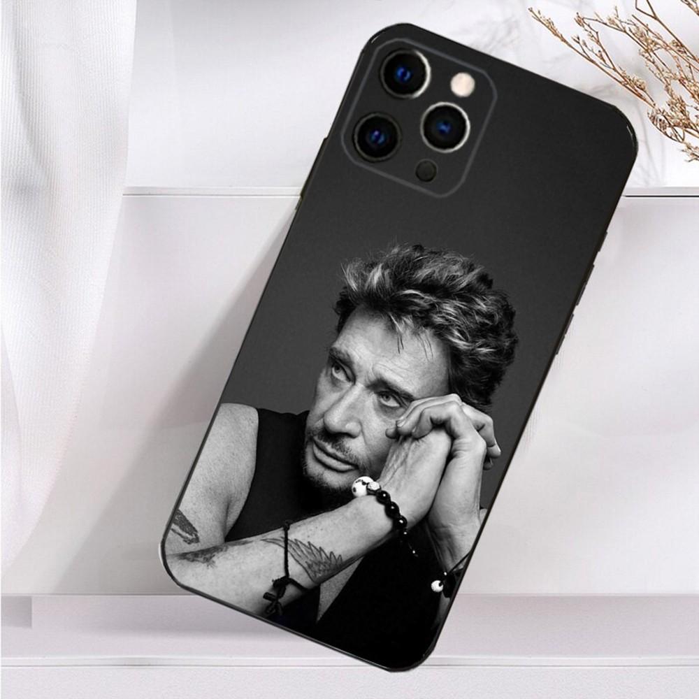 Singer J-Johnny H-Hallyday Case For iPhone 16,15,14,13,12,11 Plus,Pro Max,XS,X,XR,SE,Mini,8,7 Soft Silicone Black Cover